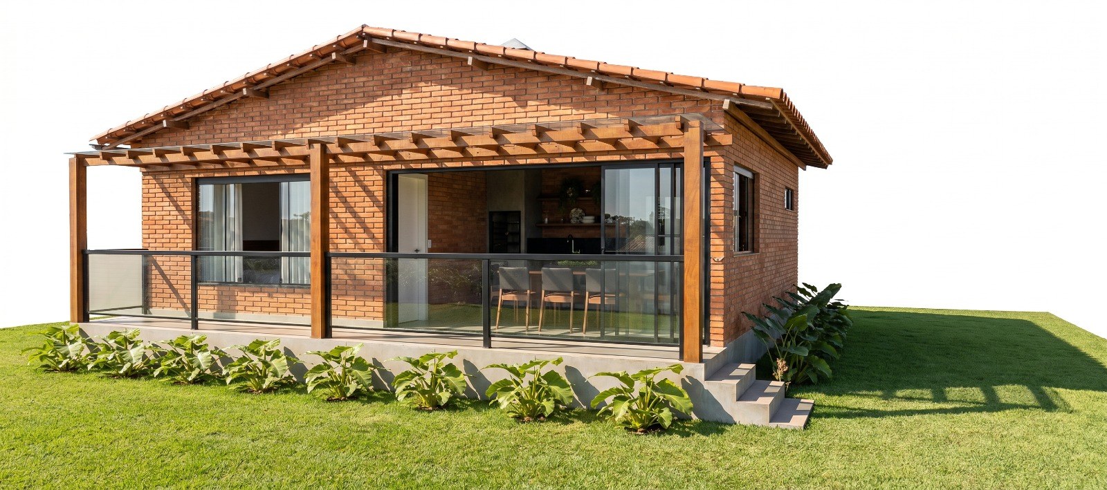 Casa em tijolo ecológico